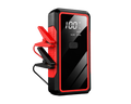 Booster de batterie 12V 2000A portable avec écran numérique et pinces pour démarrage de voiture.