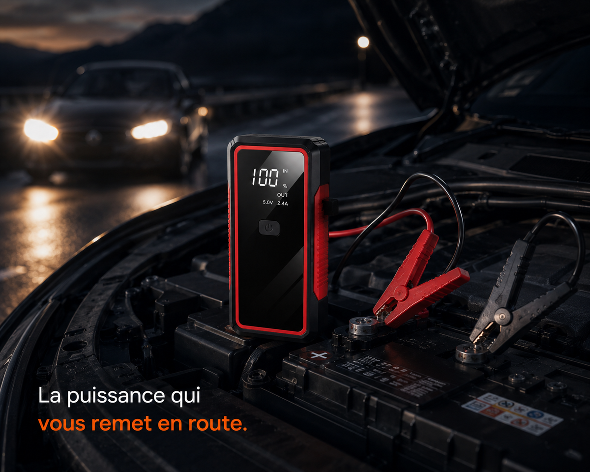 Booster de Batterie 12V 2000A Démarrage d'Urgence
