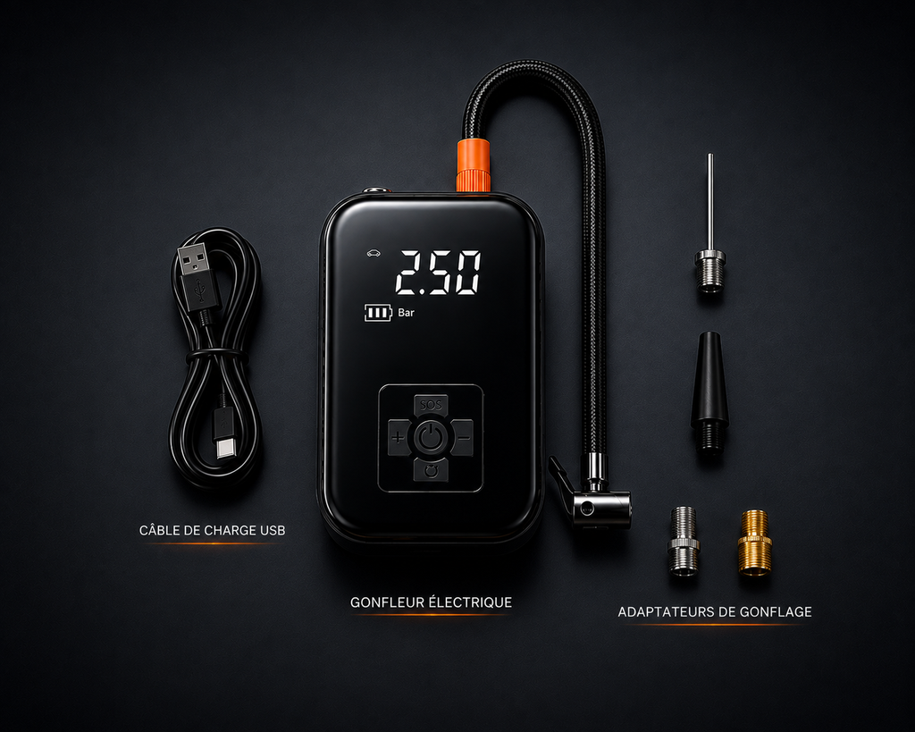 Gonfleur Électrique Sans Fil Rechargeable Haute Pression