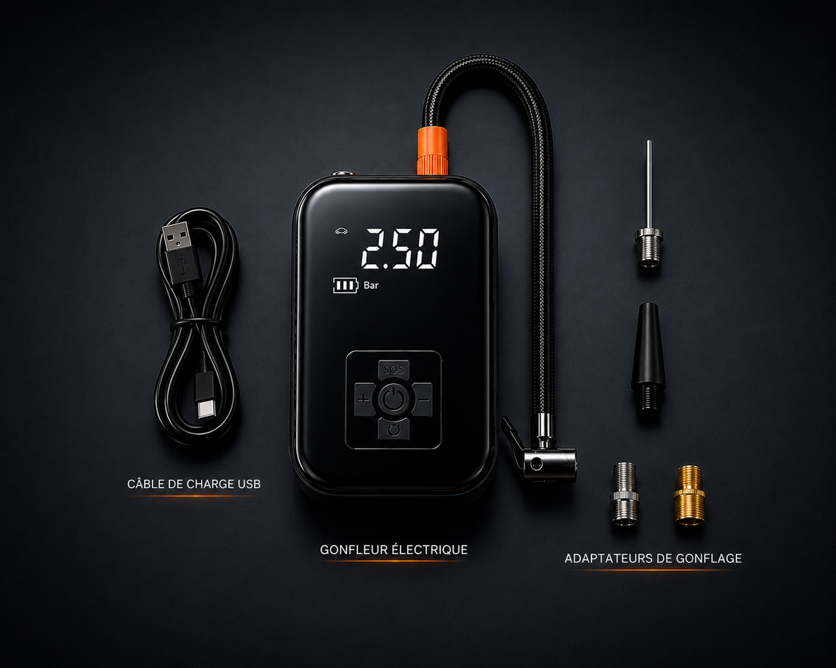 Gonfleur Électrique Sans Fil Rechargeable Haute Pression