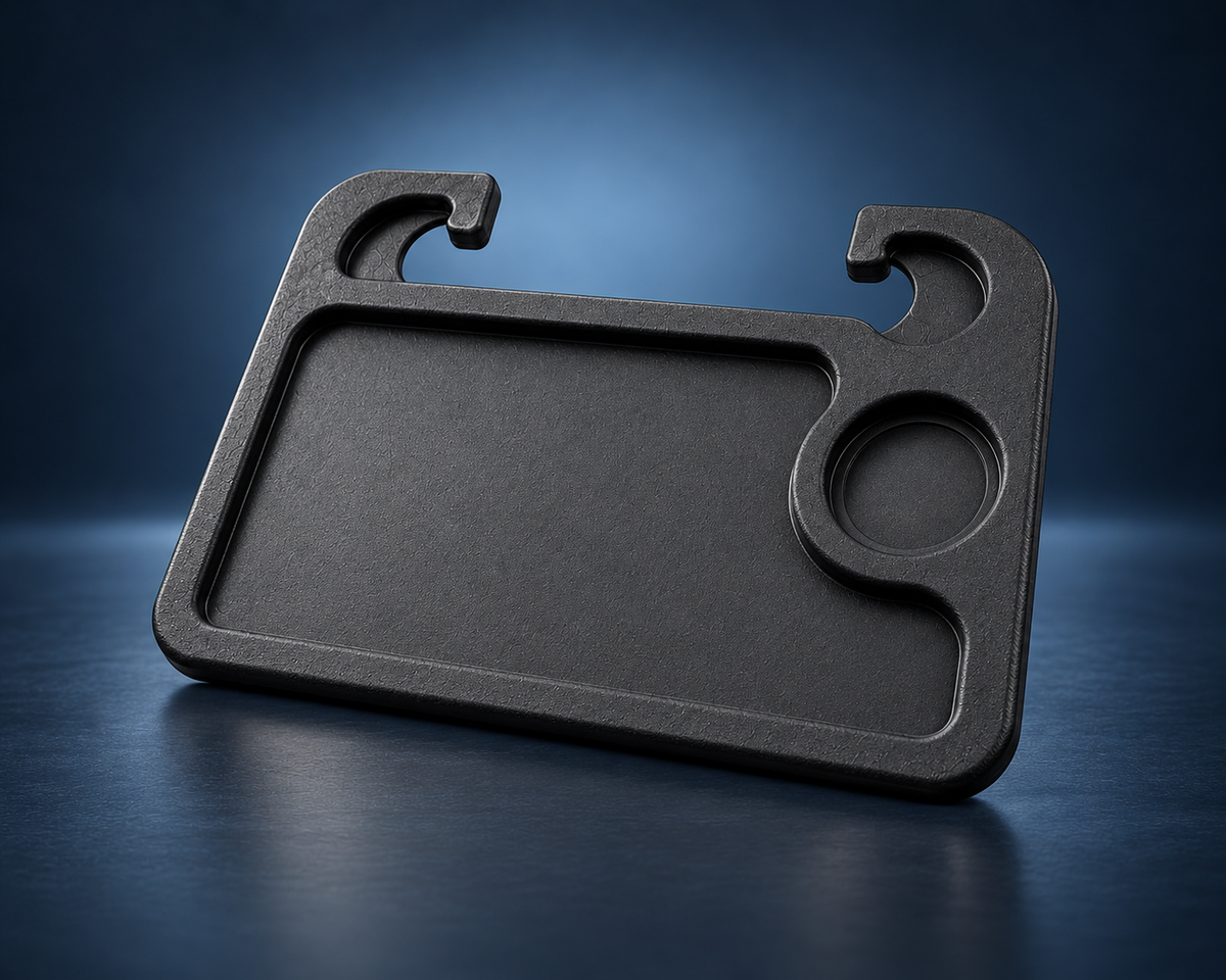 Plateau de volant repas et support ordinateur auto.