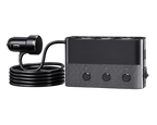 Répartiteur allume-cigare USB-C avec câble long, trois prises allume-cigare et ports USB pour voiture.