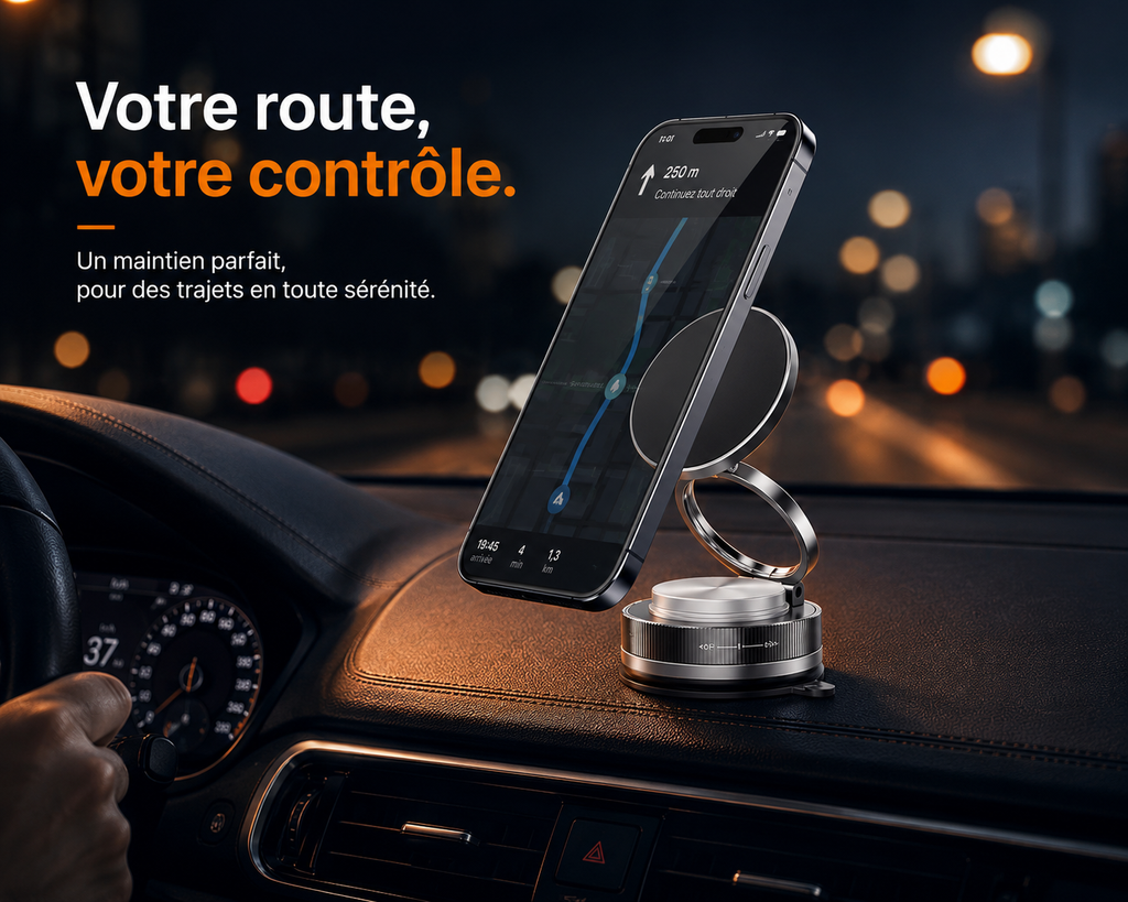 Support Téléphone Magnétique Auto Rotation 360°