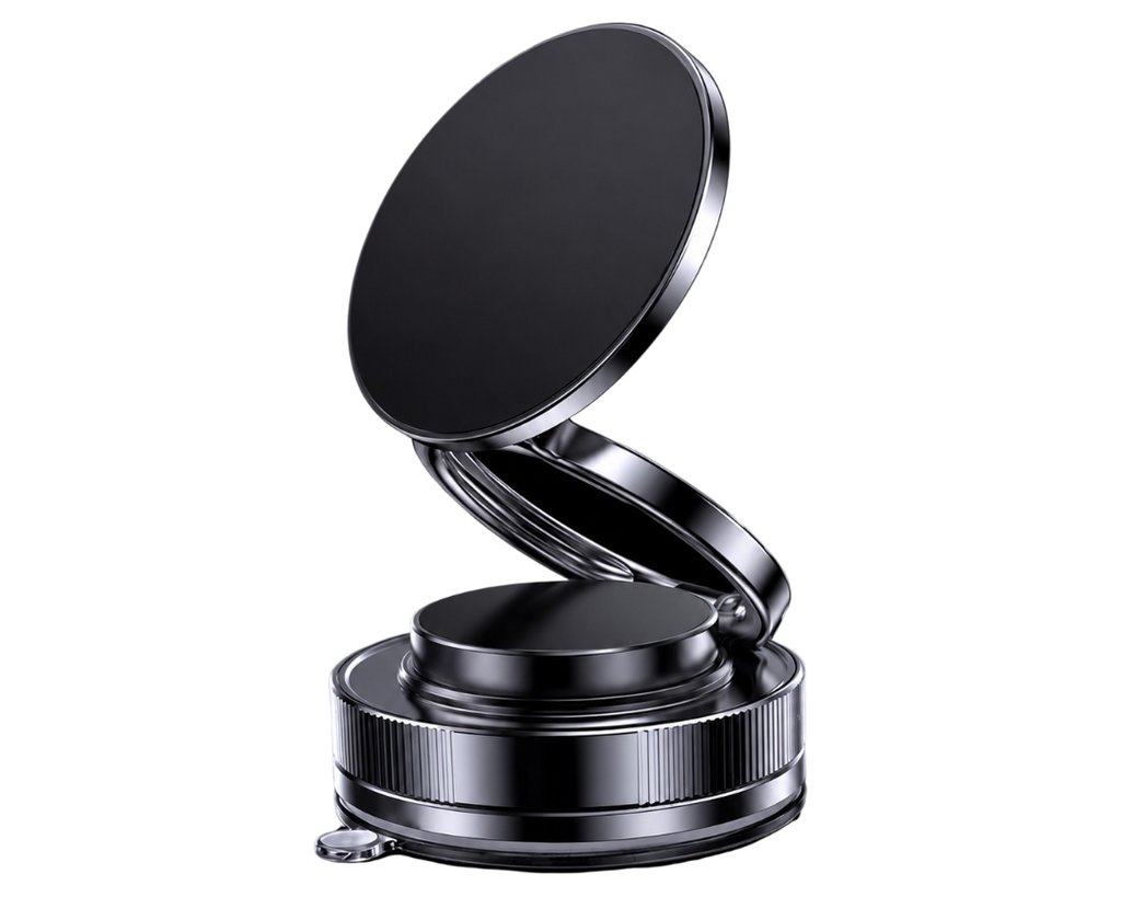 Support telephone magnetique a ventouse avec fixation orientable