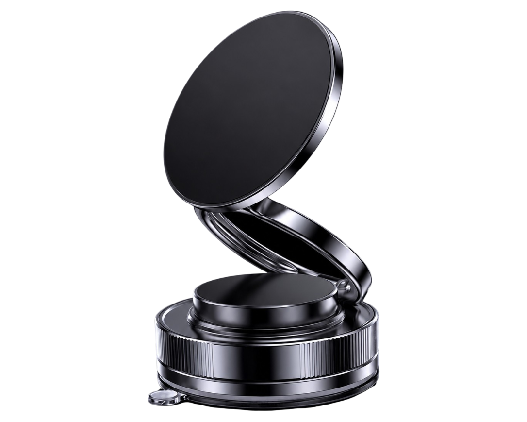 Support telephone magnetique a ventouse avec fixation orientable