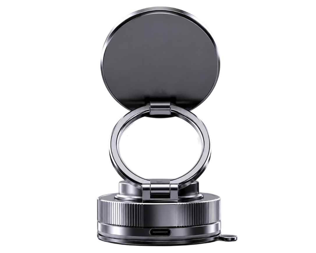 Support telephone magnetique a ventouse avec fixation orientable